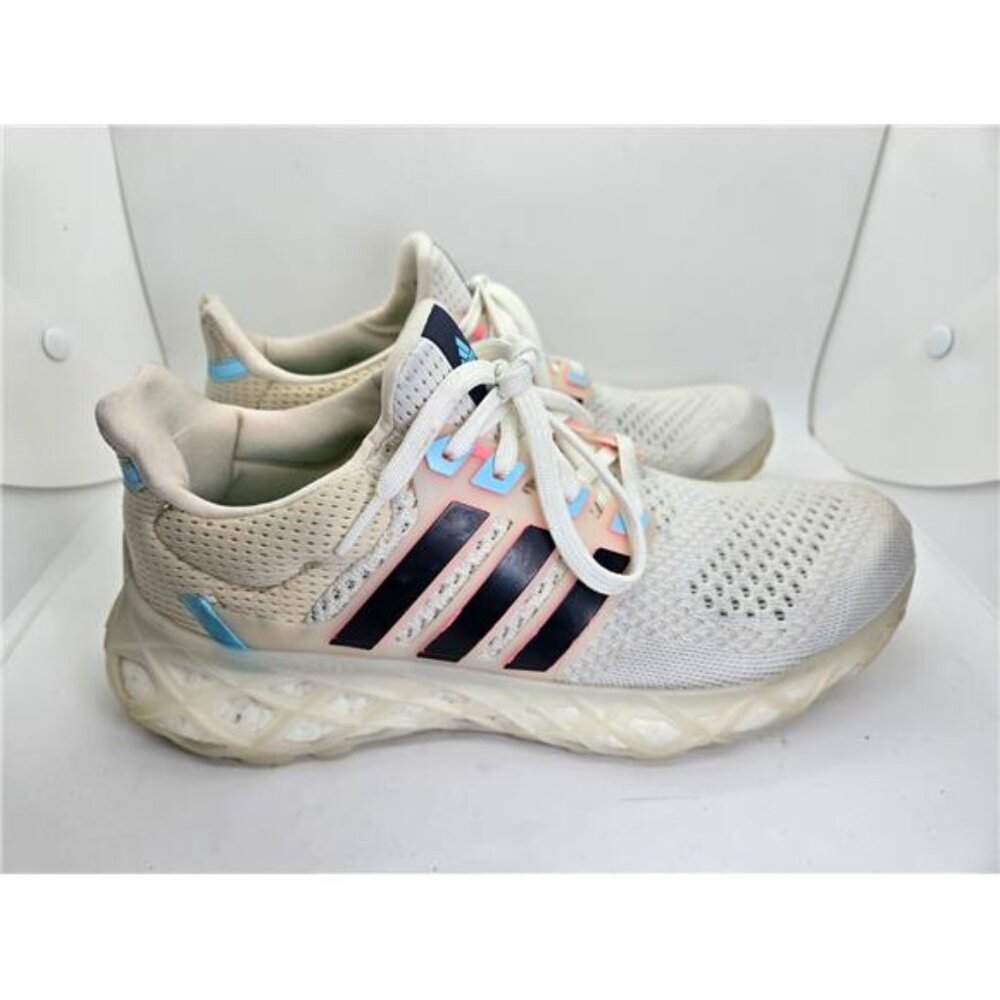 Adidas UltraBoost Web DNA Shoes Mens 8.5 White Running Athletic Workout Sneakers
